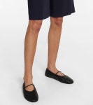 Leather ballet flats in black - The Row | Mytheresa