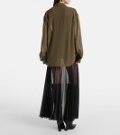 Peri georgette shirt in green - The Frankie Shop | Mytheresa
