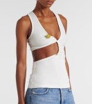 Arc Stone ribbed-knit tank top in white - Christopher Esber | Mytheresa