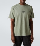 Logo printed cotton jersey T-shirt in green - Stone Island | Mytheresa