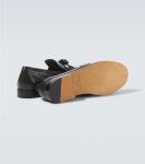 Astaire leather loafers in green - Bottega Veneta | Mytheresa