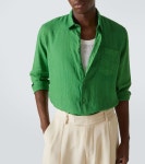 Linen shirt in green - Vilebrequin | Mytheresa