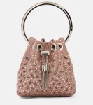 Bon Bon Micro satin bucket bag in pink - Jimmy Choo | Mytheresa