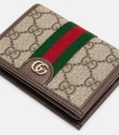 베이지 Ophidia GG 레더 트리밍 스몰 지갑 - Gucci | Mytheresa