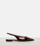 블랙 Robbie 레더 슬링백 플랫 슈즈 - Gianvito Rossi | Mytheresa