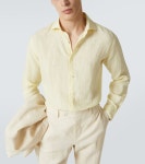 Linen shirt in yellow - Thom Sweeney | Mytheresa