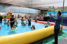 남평읍 지석천 워터파크 방문 - 365일 열린시장실 남평읍 지석천 워터파크 방문