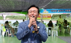 남평읍 지석천 워터파크 방문 - 365일 열린시장실 남평읍 지석천 워터파크 방문