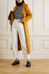 Blue Ribbed wool and organic cotton-blend turtleneck sweater | TOTÊME | NET-A-PORTER
