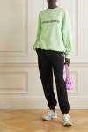 Black Sunday embroidered organic cotton-jersey sweatpants | ROTATE BIRGER CHRISTENSEN | NET-A-PORTER