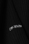 Black Arrow ribbed wool scarf | OFF-WHITE | NET-A-PORTER