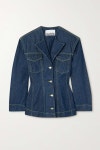 Dark denim Organic denim blazer | GANNI | NET-A-PORTER
