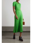 Green Amor ribbed cashmere and silk-blend maxi dress | GABRIELA HEARST | NET-A-PORTER