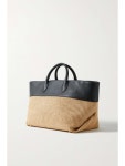 KHAITE Amelia medium raffia and leather tote | NET-A-PORTER
