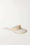 EUGENIA KIM Ricky grosgrain-trimmed hemp-blend visor | NET-A-PORTER