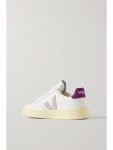 VEJA V-12 suede-trimmed leather sneakers | NET-A-PORTER