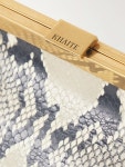 KHAITE Aimee snake-effect leather clutch | NET-A-PORTER