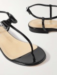 MACH & MACH Petite Cadeau crystal and bow-embellished patent-leather sandals | NET-A-PORTER