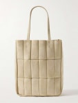 KHAITE Zoe quilted suede tote | NET-A-PORTER