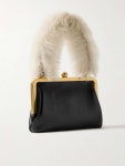 KHAITE Lilith faux fur-trimmed leather tote | NET-A-PORTER