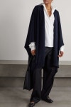 Navy Denice cashmere cape | THE ROW | NET-A-PORTER