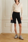 Off-white Cropped cotton-blend velour hoodie | ADIDAS ORIGINALS | NET-A-PORTER