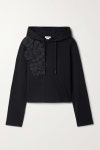 Black Embellished cotton-jersey hoodie | JASON WU | NET-A-PORTER