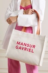 Beige Shopping printed cotton-canvas tote | MANSUR GAVRIEL | NET-A-PORTER