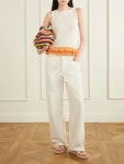 SENSI STUDIO Medium two-tone sisal clutch | NET-A-PORTER