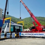양산도시철도‘노포-북정’ 경전철 차량 첫 반입 | 뉴스로