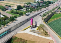 고령군, 사문진로 경관조형물에 미디어 아트 영상 송출 | 뉴스로