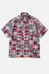 UNIVERD72 41045 Madras Patchwork S/S Shirt Red 유니버드72 마드라스 패치워크 S/S 셔츠 레드NOCLAIM noclaim