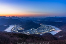 단양 양방산전망대 일몰, 야경 - 소니 Talk 단양 양방산전망대 일몰, 야경