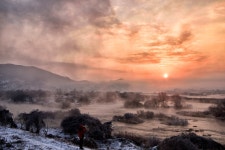호반의 일출 - 팝코넷 | 포토 갤러리 호반의 일출