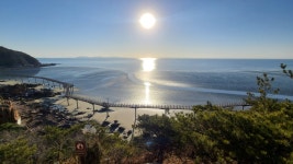 현재 하나개 해수욕장 - 팝코넷 | 자유게시판 현재 하나개 해수욕장