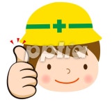 엄지손가락을 든 공사장 인부 클립아트 다운 - 니즈폼 클립아트