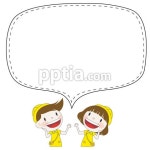 아이들과 말풍선 클립아트 다운 - 니즈폼 파워포인트