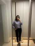 키 160 에 숏 버전 m 사이즈 샀어요. 복숭아뼈 보다 조금 위에 올라오는데 핏도 이쁘고 REVIEW - 퓨어다 키 160 에... 