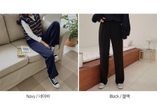 퍼뷸러스 밴딩와이드팬츠 - 큐니걸스 퍼뷸러스 밴딩와이드팬츠