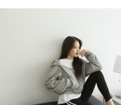 폴링미뉴엣 후드집업 - 큐니걸스 폴링미뉴엣 후드집업