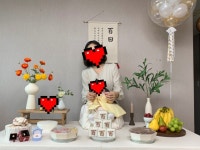 임부복은 역시, 리얼마미 무난해요. 아기 백일날 백일상차림하고 아기랑 같이 찍으려고 구매했어요REVIEW - (주)리얼팩토리