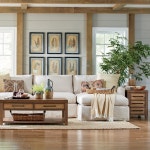 Joss and Main + Leisure 121&#8243; Wide Cotton Down Cushion Sofa &#038; Chaise