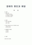 [장애예방 및 방지] 장애의 원인과 여러방면에서의 장애 예방 방법 레포트