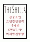 신라호텔 성공요인과 신라호텔 경영전략과 마케팅 SWOT7P전략분석및 신라호텔 미래발전방향 제시