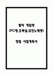 멀티 게임방 (PC방,오락실,코인노래방) 창업 사업계획서