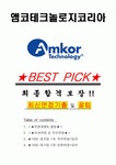 앰코테크놀로지코리아 면접기출(최신)+꿀팁[최종합격!] +1000대기업 1차 직무면접 + 2차 임원면접 최종합격자 답안