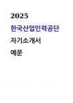 2025 한국산업인력공단 일반직 자기소개서 예문