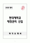 [합격자소서] 현대케피코 재정관리 신입