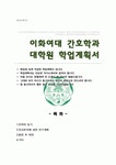 이화여자대학교 대학원 간호학과 학업계획서