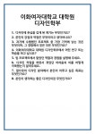 [면접] 이화여자대학교 대학원 디자인학부 면접 질문 및 답변 합격 예문 기출 문항 최종 준비 자료